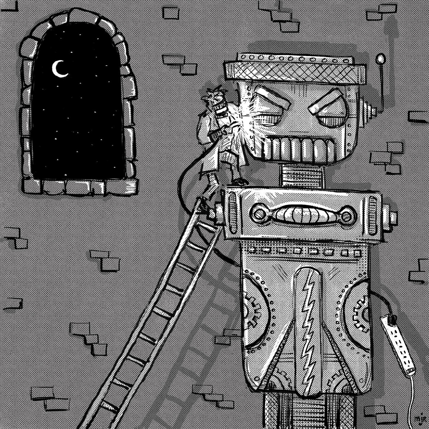 Working Late (Adobe Fresco)