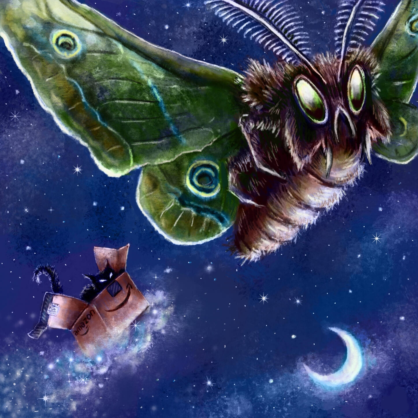 What My Cat Dreams About (Procreate)