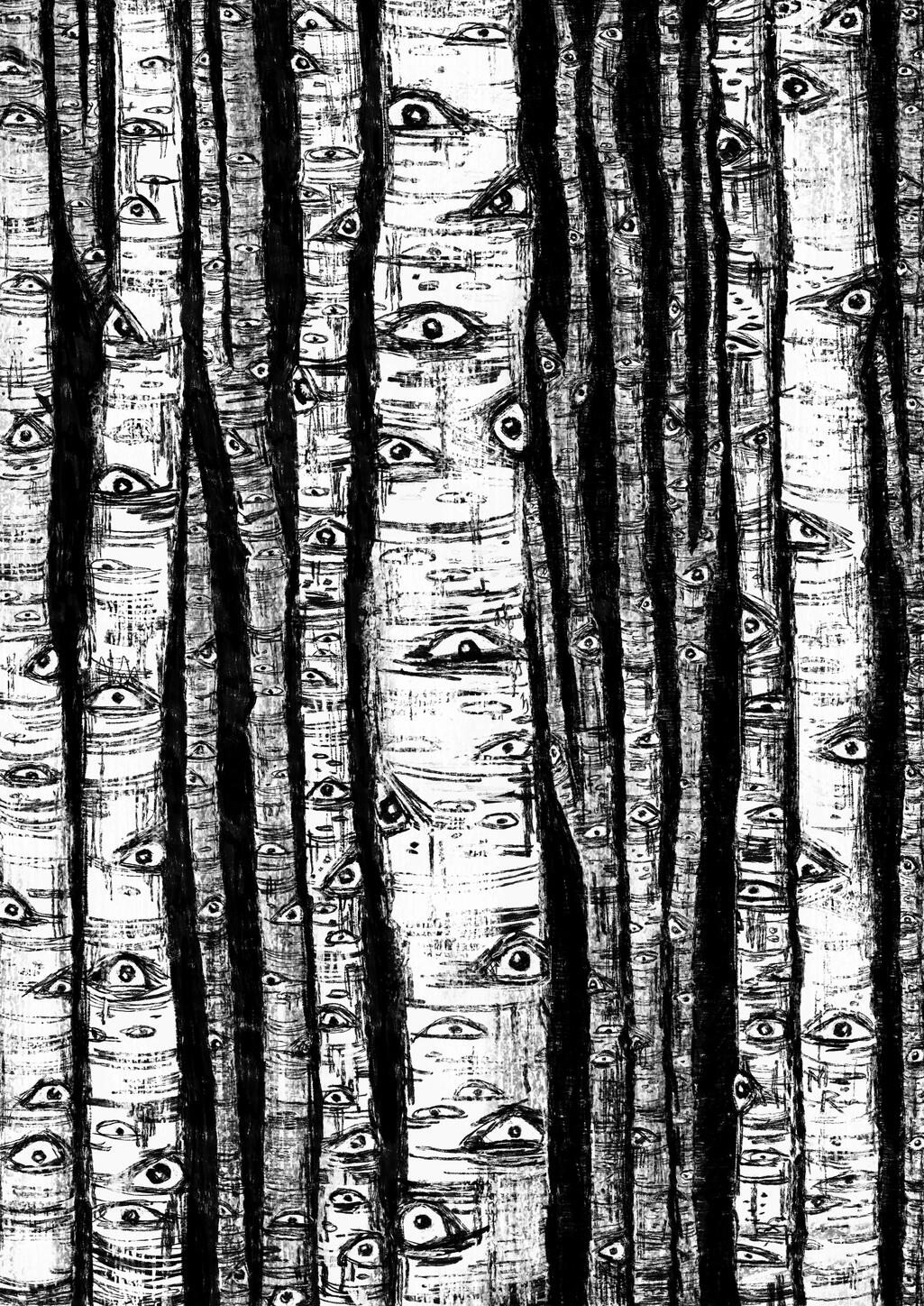 Shady Birches featured in Fraidy Cat Quarterly #5 (Procreate)