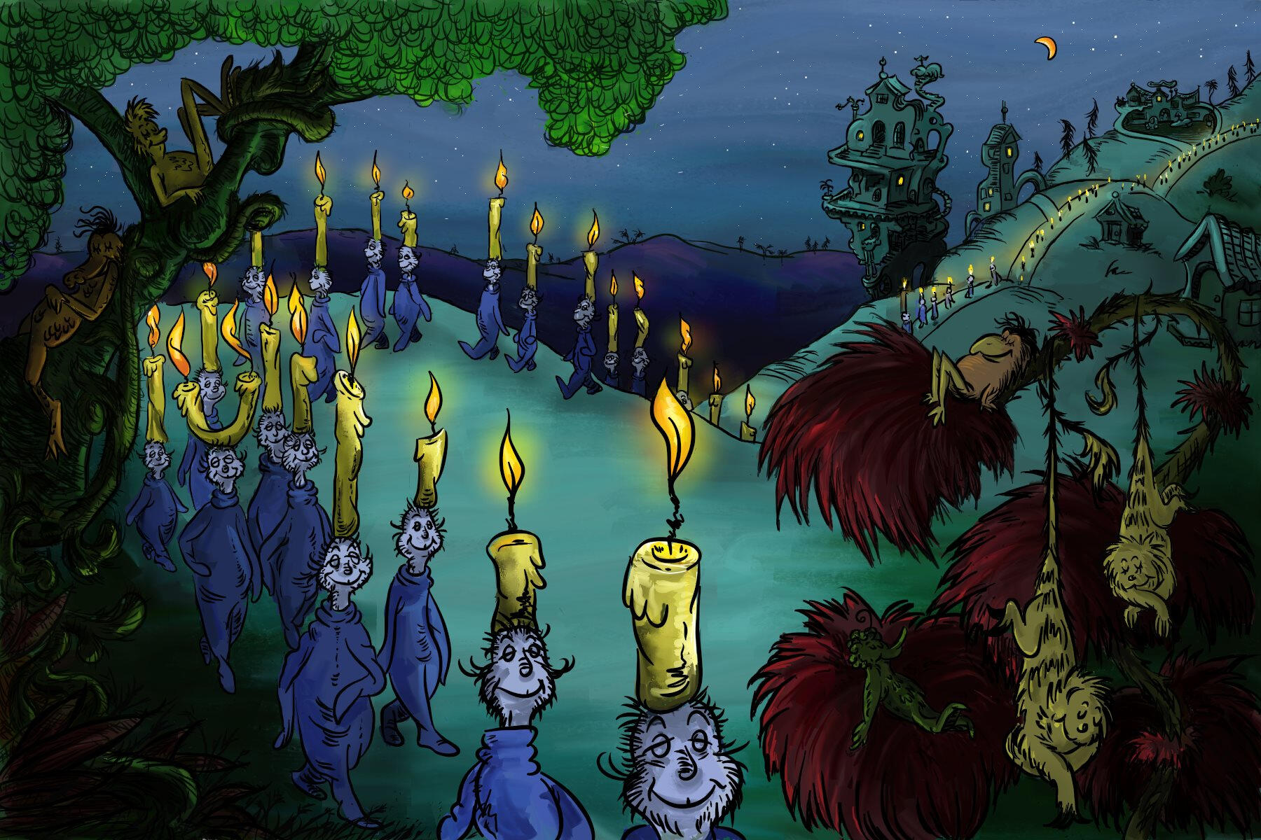 The Curious Crandalls - from Dr. Seuss's Sleep Book (ArtRage)