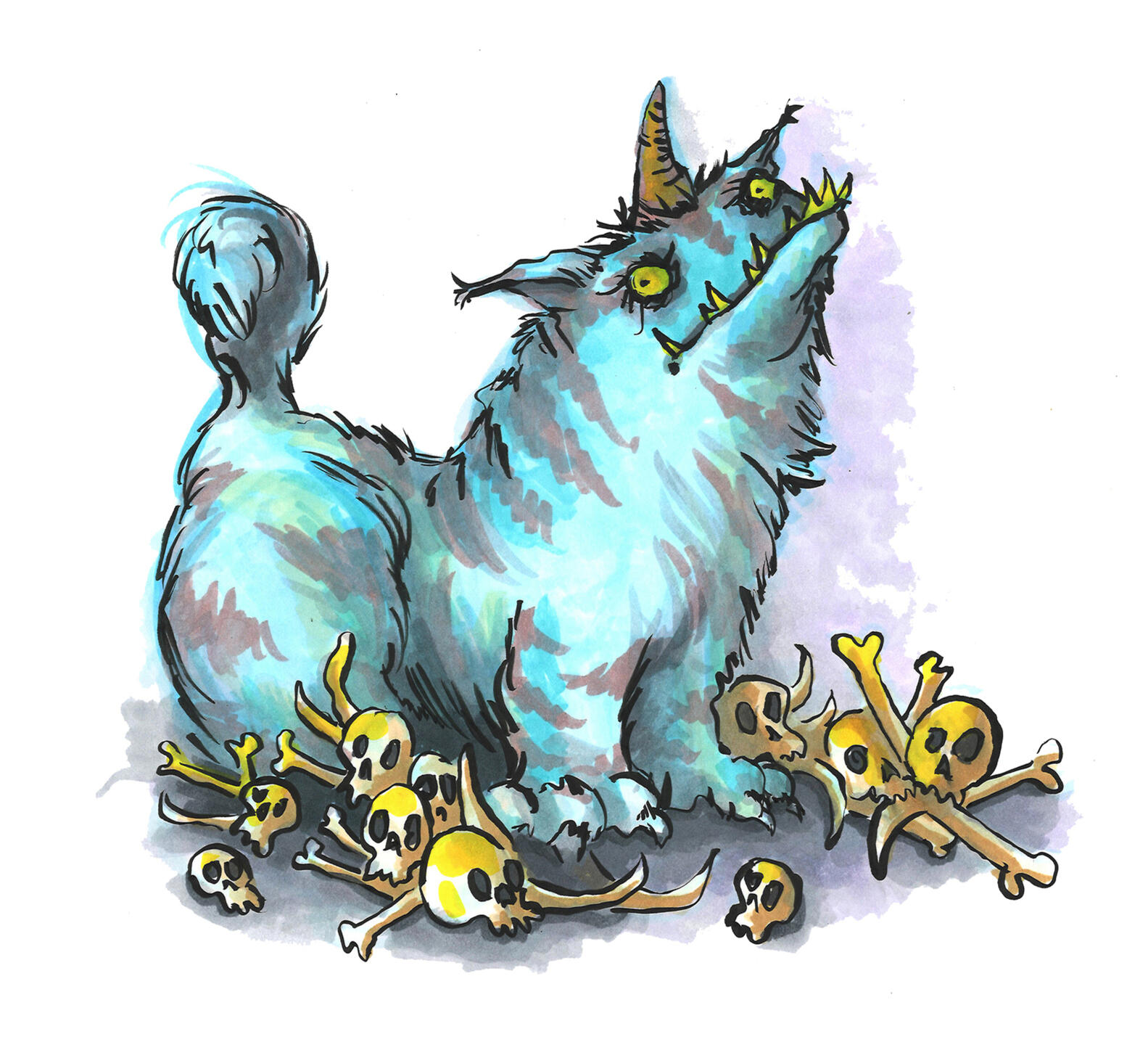 Blue Monster (alcohol markers)